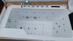 BPS-koupelny Hydromasážna vaňa HYD-NE912WH 170x90 BIELA s ohrevom vody
