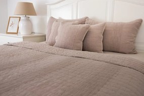 Prešívaný prehoz Deluxe s opraným vzhľadom STONE PINK 40x40 cm
