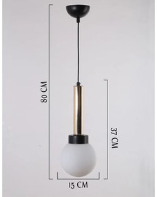 Závesné svietidlo so skleneným tienidlom ø 15 cm Cota – Squid Lighting