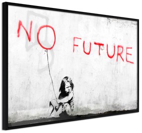 Artgeist Plagát - No Future [Poster] Veľkosť: 45x30, Verzia: Zlatý rám s passe-partout