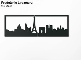 drevko Obraz Paríž panoráma Rozmer obrazu: 29,5 x 89 cm, Farba dekorácie: Čierna