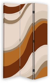 Ozdobný paraván, Hra s čarami - 110x170 cm, trojdielny, korkový paraván