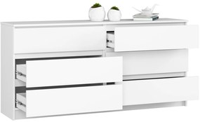 Komoda Rollo V 160 cm biela matná