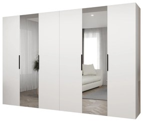 Šatníková skriňa 300 cm Mirabella 2 (biela + čierna). Akcia -20%. Vlastná spoľahlivá doprava až k Vám domov. 1126437