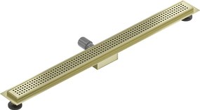 Mexen Flat, lineárny podlahový žľab 80 cm, M08, zlatá matná, 1A25080-15