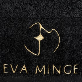 BAVLNENÝ UTERÁK EVA MINGE GAJA SADA 6KS 50X90 CM ČIERNA