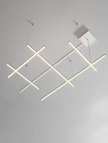 LED stmievateľný biely dizajnový luster Pace