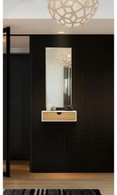 Biely/prírodný nočný stolík v dekore duba Farsta - Woodman