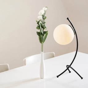 Čierno-biela stolová lampa so skleneným tienidlom (výška 43 cm) Yay – Opviq lights