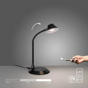 JUST LIGHT. 14414-18-LED Stmievateľná stolná lampa s nabíjaním PUCKI LED/4,5W/230V čierna