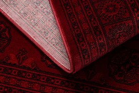 Koberec ORIENT 6889 so strapcami, rám / orientálny, bordový / čierny