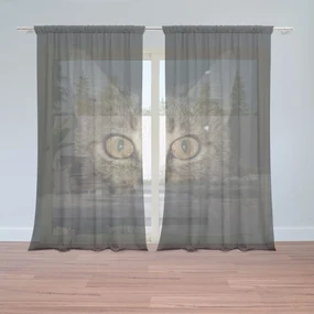 Sablio Záclony Mačka: 2ks 150x250cm