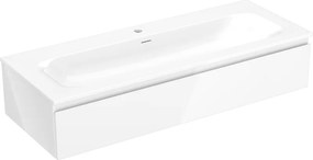 Mexen Orio, kúpeľňová skrinka 120 cm s umývadlom Vela, 1 zásuvka, biela lesklá, 91A10-12023-1-BF00-W23M00