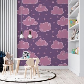 Sablio Tapeta Ružové obláčiky - 125x75 cm