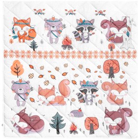 Obojstranná detská podložka na hranie Rozprávkový les 150x170 Farba: teepee