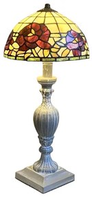 Tiffany stolná lampa WOOD ANTIQUE ROSE Ø25*56 1*E27