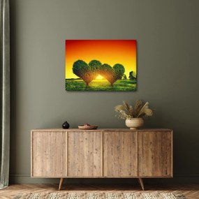 Obraz - Srdce v korunách stromov (70x50 cm)