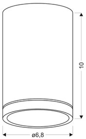 Stropné svietidlo TUBA GU10/15W/230V
