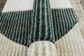 Koberec Kandy N372A béžový / fľaškovo zelený