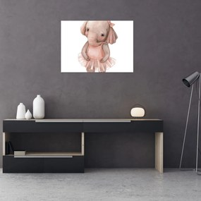 Sklenený obraz - Akvarelové zvieratko N⁰5 (70x50 cm)