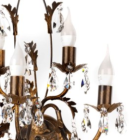 ONLI - Nástenné svietidlo TERESA 5xE14/6W/230V bronzová