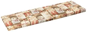 Bellatex Sedák na lavicu hladký Káva, 40 x 140 cm