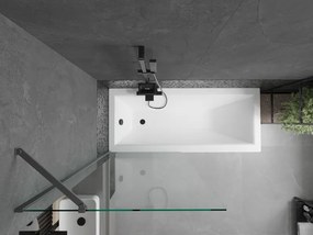 Mexen Next, 1-krídlová vaňová zástena 80 x 150 cm, 6mm číre sklo, grafitová, 895-080-000-00-00-95