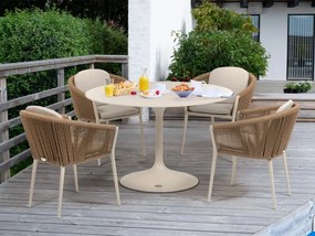 Verona okrúhly stôl Ø120 cm slonovinový