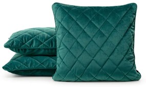Dekorstudio Dekoračná obliečka na vankúš VELVET27 v tmavotyrkysovej farbe