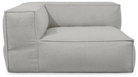 Svetlosivý sedací vak z textílie buklé Mass Corner 150 Left – SLOWDOWN