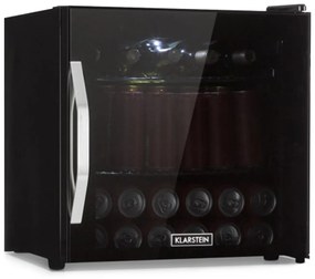 Klarstein Beersafe L Onyx, chladnička, energet. trieda E, LED, kovové police, sklenené dvere, čierna