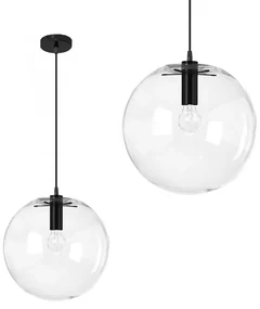 Toolight - Závesné svietidlo Lassi 30cm APP308-1CP, E27, čierna, OSW-00340