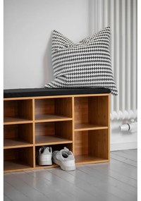 Skrinka na topánky v dekore exotického dreva s lavicou v prírodnej farbe Loft – Wenko