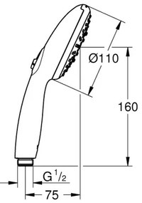 GROHE 26031001 - Ručná sprcha VITALIO START 110 O 110 mm lesklý chróm