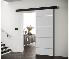 Posuvné dvere 70 cm Slavdro 4 (biela matná + čierna matná). Akcia -6%. Vlastná spoľahlivá doprava až k Vám domov. 1108747