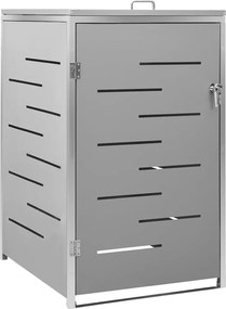 vidaXL Ohrada na 1 odpadkový kôš 69x77,5x112,5 cm nehrdzavejúca oceľ