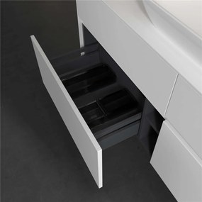 VILLEROY &amp; BOCH Collaro závesná skrinka pod umývadlo na dosku (umývadlo v strede), 4 zásuvky, 1400 x 500 x 548 mm, White Matt, C11600MS