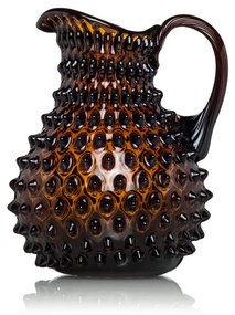 Květná 1794 ručne fúkaný džbán Polka Dot Brown 2000 ml