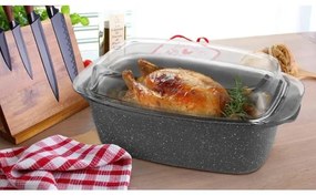 Pekáč s pokrievkou 32x20x11 cm, čierny