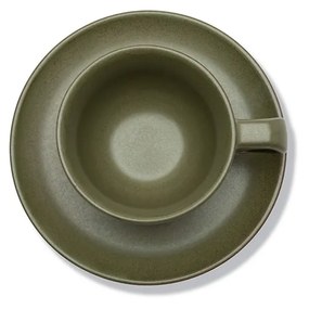 Šálka na cappuccino s podšálkou Surface – camo zelená