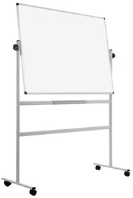 Bi-Office Mobilná otočná obojstranná biela popisovacia tabuľa, magnetická, 1200 x 900 mm