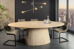 Luxusný jedálenský stôl ART DEKO 220 cm – masívne mango a akácia, oválny