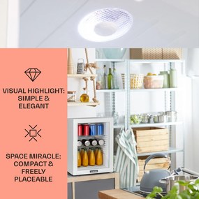 Klarstein Brooklyn 42, mini chladnička, sklenené dvere, LED osvetlenie, police