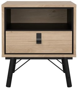 Nočný stolík v dekore duba v prírodnej farbe Ry – Tvilum