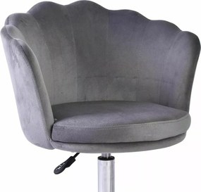 SI Otočná stolička Rose Velvet sivý