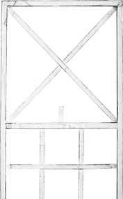 Mriežka na popínavé rastliny Trigo - 198 x 40 cm - Biela antik