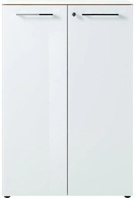 Biela prírodná skrinka v dekore duba 80x120 cm Monteria - Germania