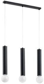 Luster na lanku TWISTER 3xE27/60W/230V čierna