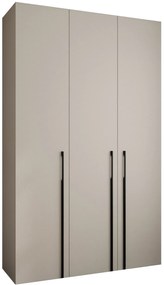 Šatníková skriňa 150 cm Carmela 40-3 (kašmír + čierna). Akcia -20%. Vlastná spoľahlivá doprava až k Vám domov. 1126611