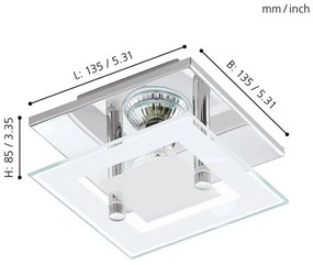 Eglo 94224 - LED stropné svietidlo ALMANA 1xGU10-LED/3W/230V